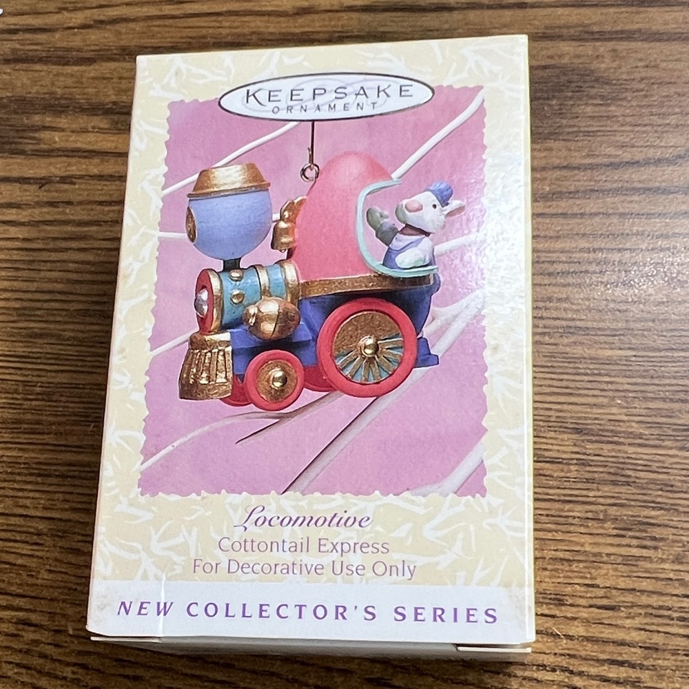 Hallmark Locomotive Cottontail Express Handcrafted 1996 Easter Collection